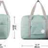 Narwey For Spirit Airlines Foldable Travel Duffel Bag Tote Carry on Luggage Sport Duffle Weekender Overnight for Women and Girls (1112 Mint Green) - Image 6