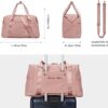 BAGSMART Gym Bag for Women, Carry on Weekender Overnight Bag, Travel Duffel Bags with Trolley Sleeve, Personal Item Travel Bag Tote Bag Workout Dance Bag, Dark Pink - Image 6