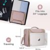 BAGSMART Toiletry Bag, Travel Toiletry Bag for Women, Water-resistant Cosmetic Makeup Bag, Large Capacity Door Room Essentials Travel Organizer for Full Sized Toiletries and Cosmetics, Pink - Image 6