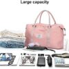 HYC00 Travel Duffel Bag, Sports Tote Gym Bag, Shoulder Weekender Overnight Bag for Women,Pink - Image 2