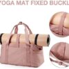 BAGSMART Gym Bag for Women, Carry on Weekender Overnight Bag, Travel Duffel Bags with Trolley Sleeve, Personal Item Travel Bag Tote Bag Workout Dance Bag, Dark Pink - Image 3