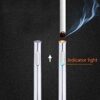 USB Mini Lighters Electronic Rechargeable Windproof Flameless Portable Cigarette Slim Lighter (Silver) - Image 3