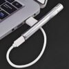 USB Mini Lighters Electronic Rechargeable Windproof Flameless Portable Cigarette Slim Lighter (Silver) - Image 5
