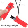 KINEEPLE Leather Case for JUUL Holder, Long Lanyard Necklace, Pen Cover, Detachable Protective Strap, Easy to Carry,Anti-Lost,for Outdoor/Offiice（Red） - Image 2
