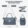 VECAVE Weekender Bags for Women,Carry on Bag,Overnight Bag with Trolley Sleeve,Sports Tote Gym Bag,Travel bag for Women, JewelBlue - Image 2