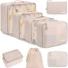 BAGAIL 8 Set Packing Cubes Luggage Packing Organizers for Travel Accessories
