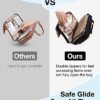 BAGSMART Toiletry Bag Hanging Travel Makeup Organizer with TSA Approved Transparent Cosmetic Bag Makeup Bag for Full Sized Toiletries, Medium-Black - Image 4
