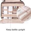BAGSMART Toiletry Bag Travel Bag with Hanging Hook, Water-resistant Makeup Cosmetic Bag Travel Organizer for Accessories, Shampoo, Full-size Container, Toiletries - Image 4