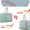 Narwey For Spirit Airlines Foldable Travel Duffel Bag Tote Carry on Luggage Sport Duffle Weekender Overnight for Women and Girls (1112 Mint Green) - Image 4