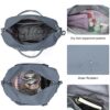 VECAVE Weekender Bags for Women,Carry on Bag,Overnight Bag with Trolley Sleeve,Sports Tote Gym Bag,Travel bag for Women, JewelBlue - Image 5