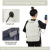 Hanples Large Travel Laptop Backpack for Women, Carry On Backpack, Hiking Backpack, Waterproof Durable Business Backpack with USB Charging Port, College Computer Bag, Fits 16 Inch Laptop - Image 24