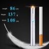 USB Mini Lighters Electronic Rechargeable Windproof Flameless Portable Cigarette Slim Lighter (Silver) - Image 2