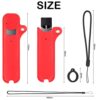 KINEEPLE Leather Case for JUUL Holder, Long Lanyard Necklace, Pen Cover, Detachable Protective Strap, Easy to Carry,Anti-Lost,for Outdoor/Offiice（Red） - Image 3