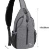 WATERFLY Crossbody Sling Backpack Sling Bag Travel Hiking Chest Bag Daypack - Image 2