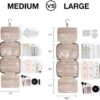 BAGSMART Toiletry Bag Travel Bag with Hanging Hook, Water-resistant Makeup Cosmetic Bag Travel Organizer for Accessories, Shampoo, Full-size Container, Toiletries - Image 2