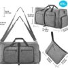 Vomgomfom Travel Duffle Bag for Men, 65L Foldable Travel Duffel Bag with Shoes Compartment Overnight Bag for Men Women Waterproof & Tear Resistant 65L 85L 115L - Image 2