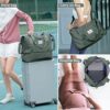 Travel Bag,Waterproof Duffel Gym Tote Bag,Weekender Carry On Overnight Bags for Women with Trolley Sleeve Wet Pocket,Travel Duffel Bags Hospital Bag,Green - Image 6