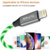 iPhone Charger, LED Lightning Cable [Apple MFi Certified ] USB Charging/Sync Lightning Cord Compatible with iPhone SE 11 11 Pro 11 Pro Max Xs MAX XR X 8 7 6S 6, iPad and More (3 ft, Green) - Image 5