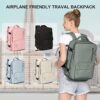 Large Travel Backpack Women, Carry On Casual Daypack,Waterproof Outdoor Sports Rucksack Fit 14 Inch Laptop with USB Charging Port Shoes Compartment for Hiking, Green - Image 7