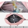 HYC00 Travel Duffel Bag, Sports Tote Gym Bag, Shoulder Weekender Overnight Bag for Women,Pink - Image 3
