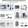 Veken 8 Set Packing Cubes for Suitcases, Travel Bag Organizers for Carry on Luggage, Suitcase Organizer Bags Set for Travel Essentials Travel Accessories in 4 Sizes(Extra Large, Large, Medium, Small) - Image 3