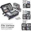Veken 8 Set Packing Cubes for Suitcases, Travel Bag Organizers for Carry on Luggage, Suitcase Organizer Bags Set for Travel Essentials Travel Accessories in 4 Sizes(Extra Large, Large, Medium, Small) - Image 4