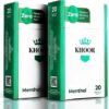 KHOOR Herbal Cigarettes - 2 Menthol Packs, Non-Addictive, Tobacco-Free & Nicotine-Free, Traditional Cigarette Substitute, Premium Menthol Flavor - 2 Packs (40 Sticks)