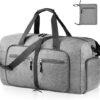 Travel Duffle Bag for Men - Foldable Duffel Bag with Shoes Compartment - Overnight Bags Waterproof & Tear Resistant