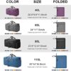 Travel Duffle Bag for Men - Foldable Duffel Bag with Shoes Compartment - Overnight Bags Waterproof & Tear Resistant - Image 6