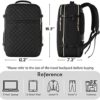 MOMUVO Large Travel Backpack Women, Flight Approved Carry On Backpack, Water Resistant Anti-Theft Casual Daypack School Bag Fit 17 Inch Laptop with USB Charging Port, Black - Image 4