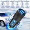 [Apple MFi Certified] iPhone Fast Car Charger, Rombica 4.8A Dual USB Smart Power Car Rapid Charger + 2 Pack Lightning to USB Braided Cable Quick Car Charge for iPhone 14 13 12 11 Pro/XS/XR/SE/X 8/iPad - Image 5
